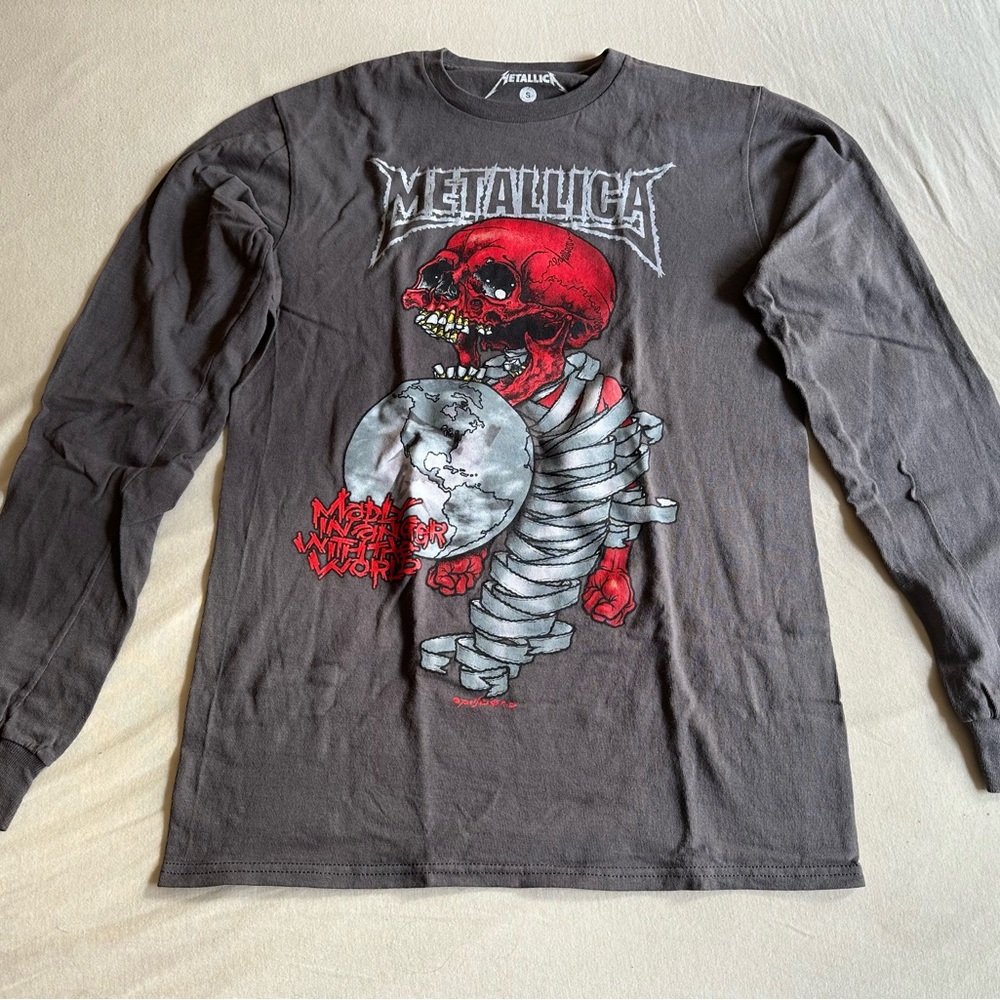 Metallica Band Tshirt - Madly in Anger with the World - size S
